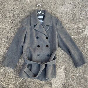Clean Calvin Klein Charcoal Double-Breasted Pea Coat Size S or M - P21/L30
